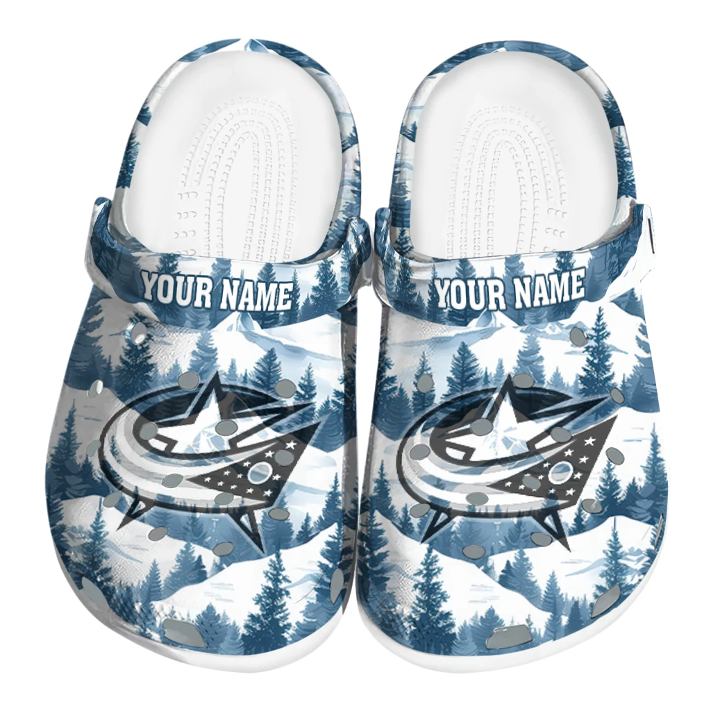 personalized columbus blue jackets snowy mountains clogs best selling personalized columbus blue jackets snowy mountains clogs best selling