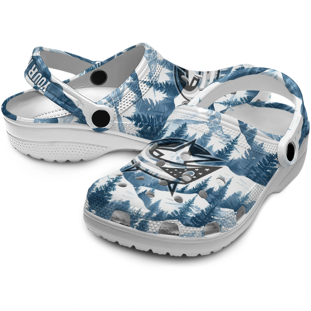 personalized columbus blue jackets snowy mountains clogs high quality personalized columbus blue jackets snowy mountains clogs high quality