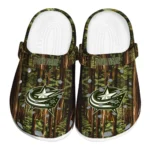 personalized columbus blue jackets woods forest designs clogs best selling