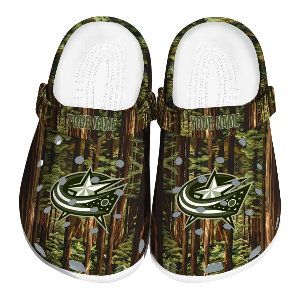 personalized columbus blue jackets woods forest designs clogs best selling personalized columbus blue jackets woods forest designs clogs best selling