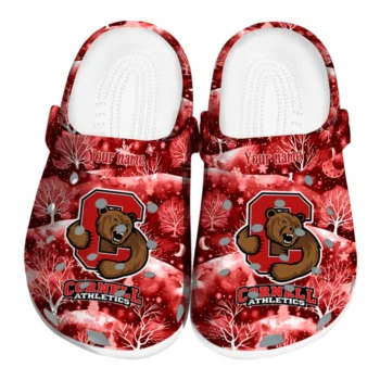 personalized cornell big red snowy hills clogs best selling