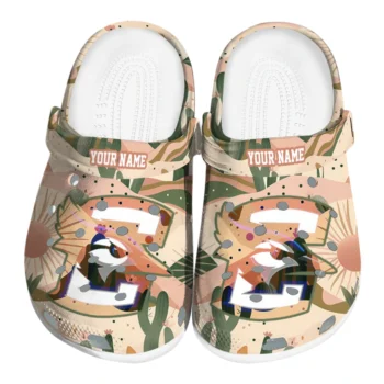 personalized creighton bluejays desert cactus pattern clogs best selling