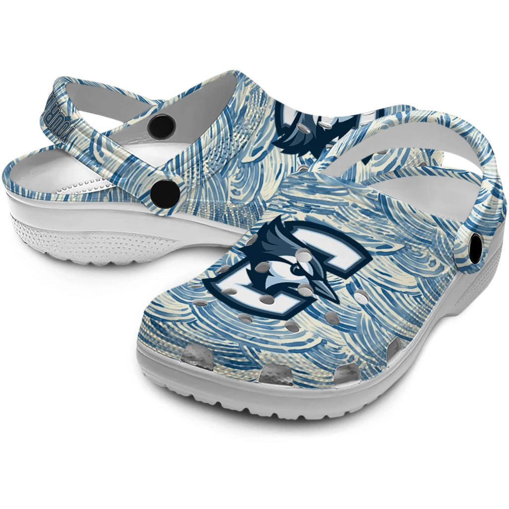 personalized creighton bluejays sea swirls clogs high quality personalized creighton bluejays sea swirls clogs high quality