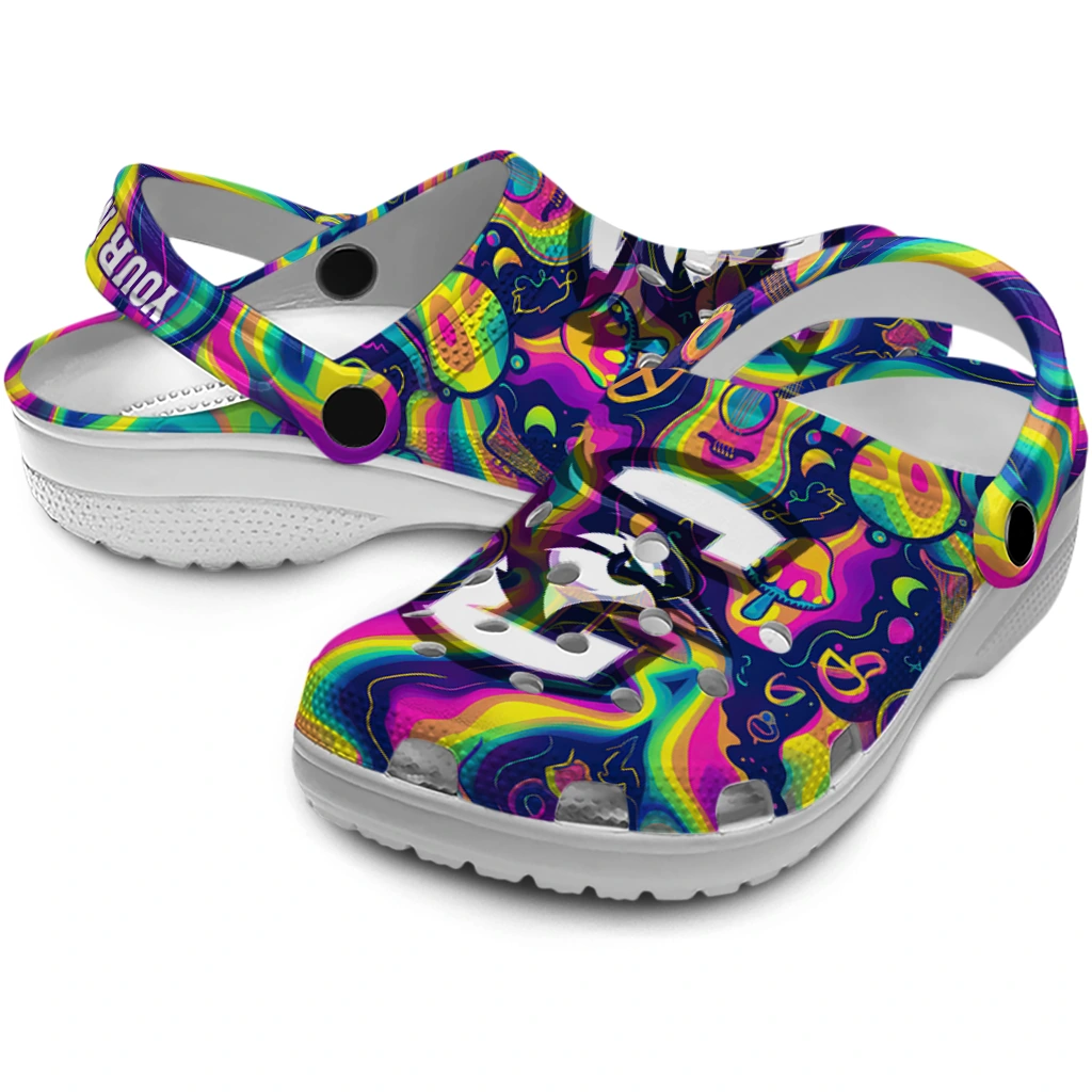 personalized creighton bluejays swirling mushrooms clogs high quality personalized creighton bluejays swirling mushrooms clogs high quality