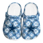 personalized dallas cowboys snowflake mosaic clogs best selling