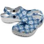 personalized dallas cowboys snowflake mosaic clogs best selling