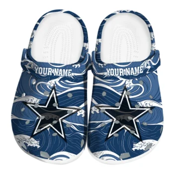 personalized dallas cowboys wave flow clogs best selling