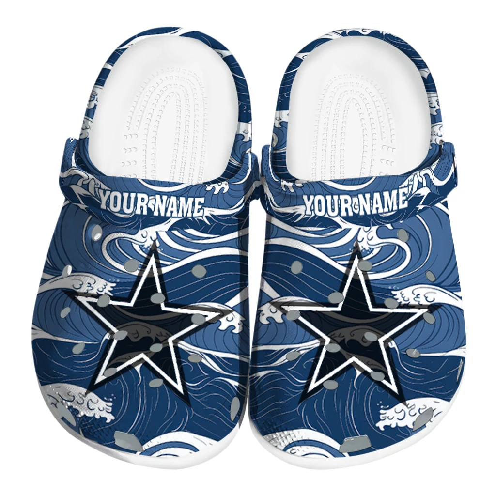 personalized dallas cowboys wave flow clogs best selling personalized dallas cowboys wave flow clogs best selling