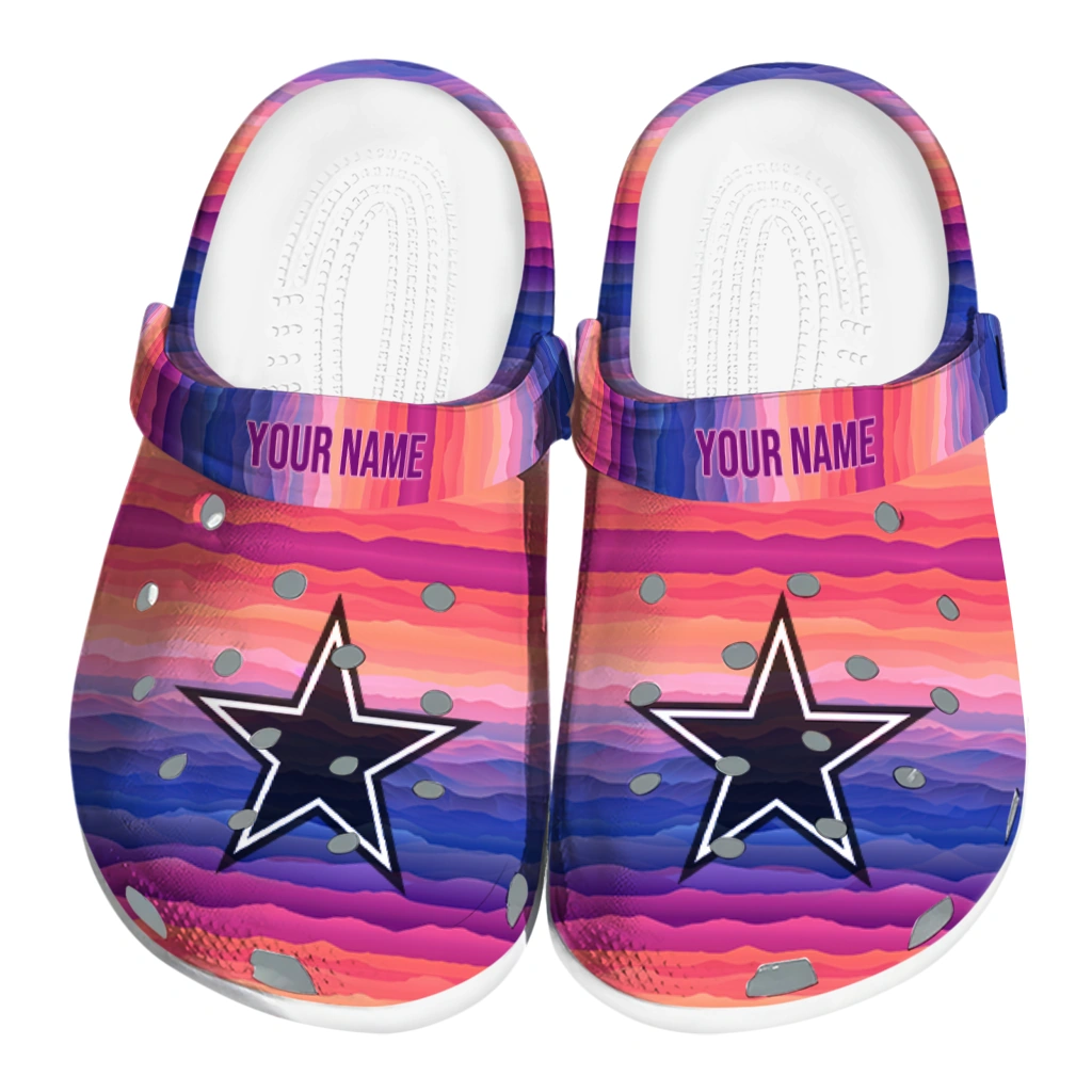 personalized dallas cowboys wavy stripes clogs best selling personalized dallas cowboys wavy stripes clogs best selling
