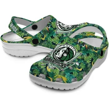 personalized dallas mavericks tropical leaves clogs high quality