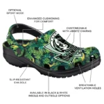 personalized dallas mavericks tropical leaves clogs best selling