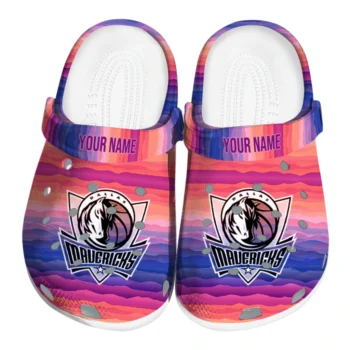 personalized dallas mavericks wavy stripes clogs best selling