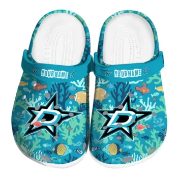personalized dallas stars tropical fish ocean clogs best selling