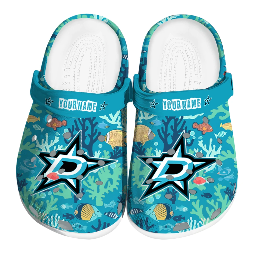 personalized dallas stars tropical fish ocean clogs best selling personalized dallas stars tropical fish ocean clogs best selling