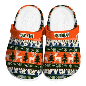 personalized denver broncos christmas motif clogs best selling
