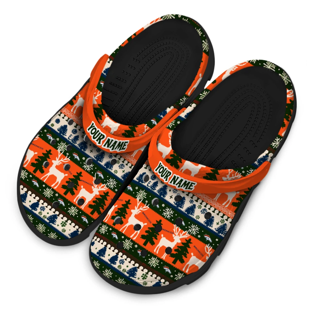 personalized denver broncos christmas motif clogs latest model personalized denver broncos christmas motif clogs latest model