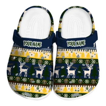 personalized denver nuggets christmas motif clogs best selling