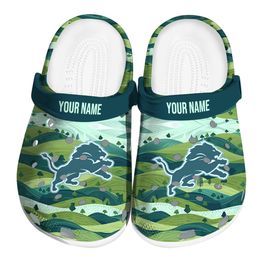 personalized detroit lions hills illustration clogs best selling personalized detroit lions hills illustration clogs best selling