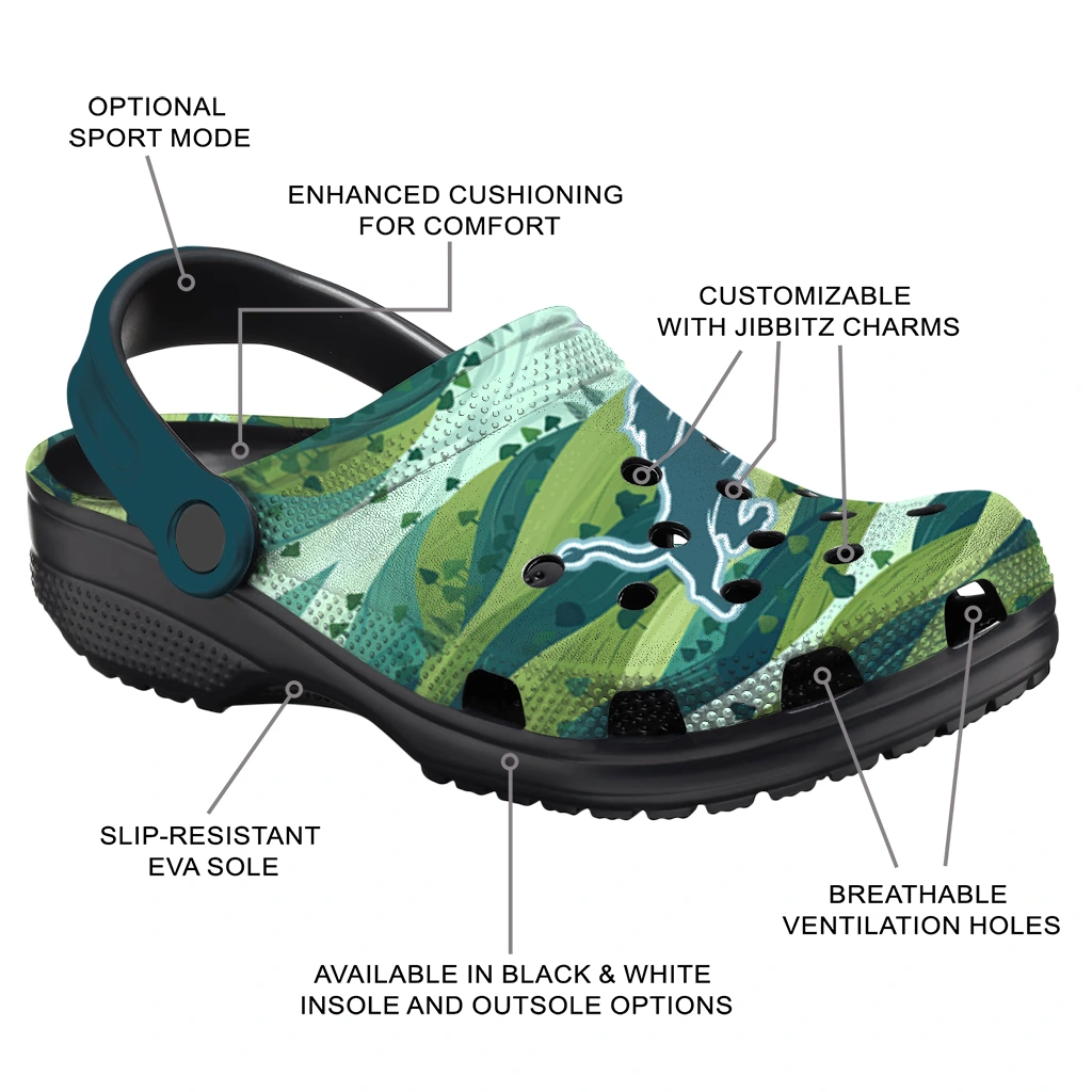 personalized detroit lions hills illustration clogs new arrival personalized detroit lions hills illustration clogs new arrival