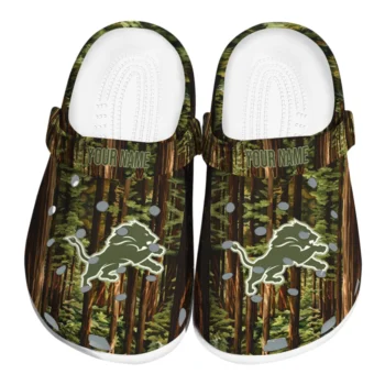 personalized detroit lions woods forest designs clogs best selling