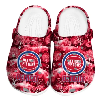 personalized detroit pistons snowy hills clogs best selling