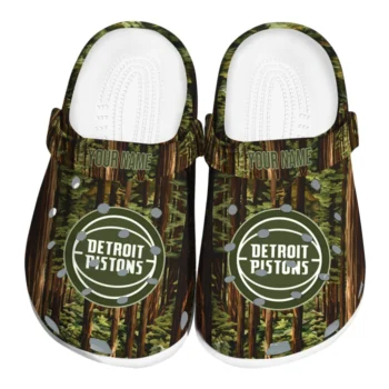 personalized detroit pistons woods forest designs clogs best selling