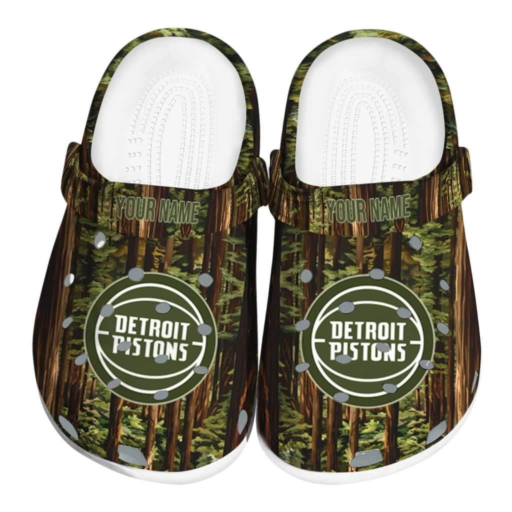 personalized detroit pistons woods forest designs clogs best selling personalized detroit pistons woods forest designs clogs best selling