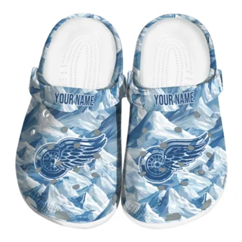 personalized detroit red wings mountain artwork clogs best selling