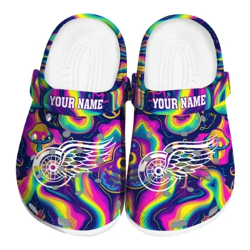 personalized detroit red wings swirling mushrooms clogs best selling