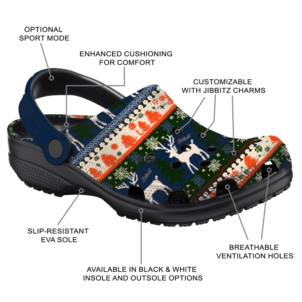 personalized detroit tigers christmas motif clogs new arrival personalized detroit tigers christmas motif clogs new arrival