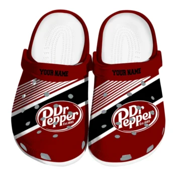 personalized dr pepper logo red white clogs best selling hey clogs