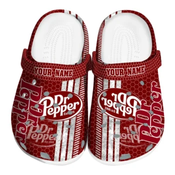 personalized dr pepper stripes red white clogs best selling hey clogs