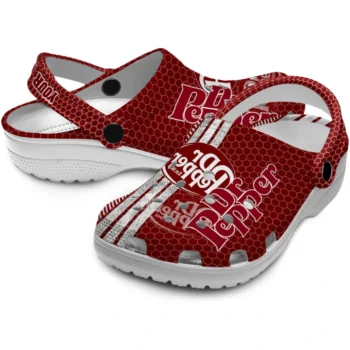personalized dr pepper stripes red white clogs high quality hey clogs