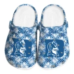 personalized duke blue devils snowflake mosaic clogs best selling