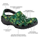 personalized duke blue devils tropical leaves clogs best selling