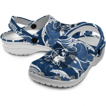 personalized duke blue devils wave flow clogs high quality