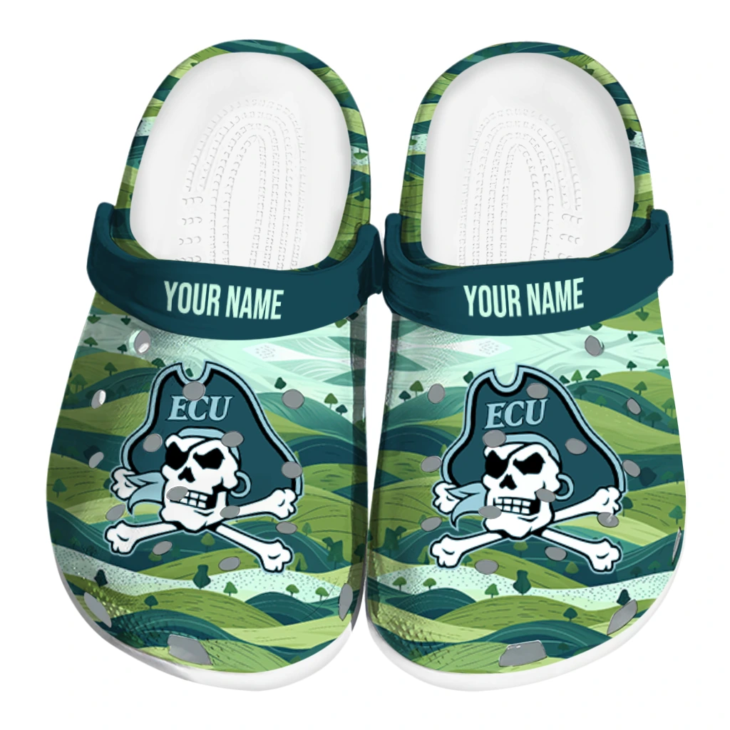 personalized east carolina pirates hills illustration clogs best selling personalized east carolina pirates hills illustration clogs best selling