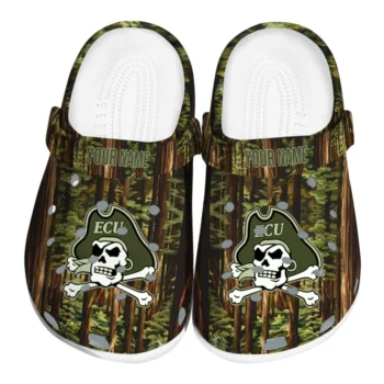 personalized east carolina pirates woods forest designs clogs best selling