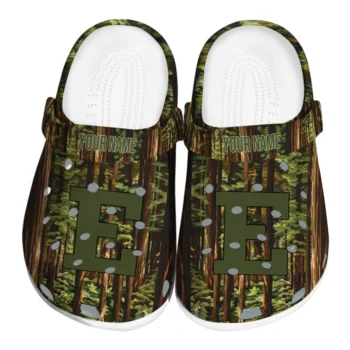 personalized eastern michigan eagles woods forest designs clogs best selling