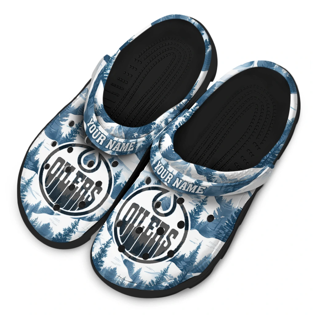 personalized edmonton oilers snowy mountains clogs latest model personalized edmonton oilers snowy mountains clogs latest model