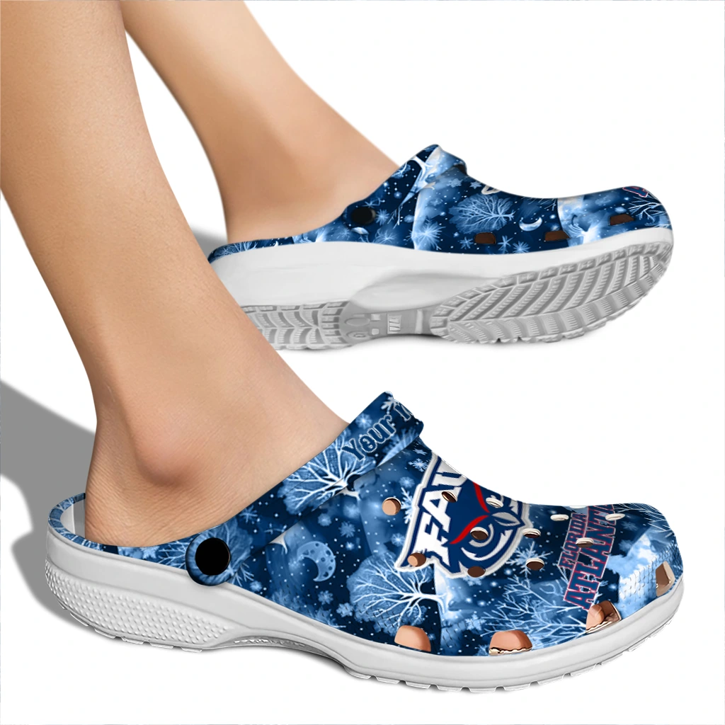 personalized florida atlantic owls snowy hills clogs fashion forward personalized florida atlantic owls snowy hills clogs fashion forward