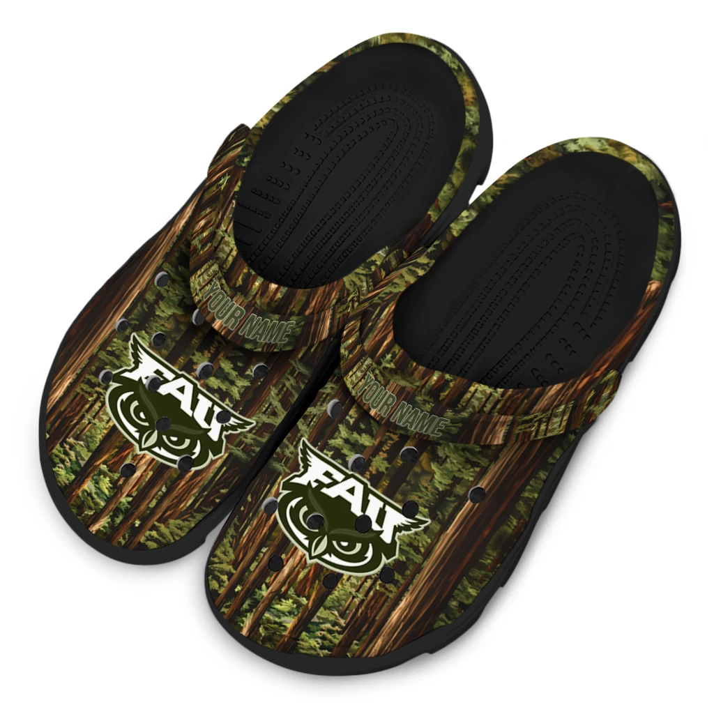 personalized florida atlantic owls woods forest designs clogs latest model personalized florida atlantic owls woods forest designs clogs latest model