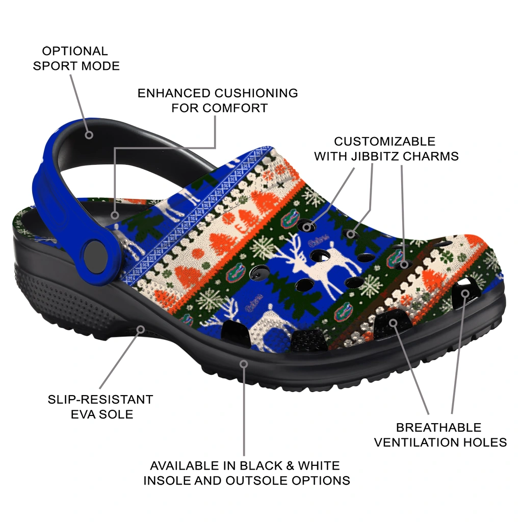 personalized florida gators christmas motif clogs new arrival personalized florida gators christmas motif clogs new arrival