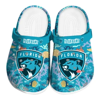 personalized florida panthers tropical fish ocean clogs best selling