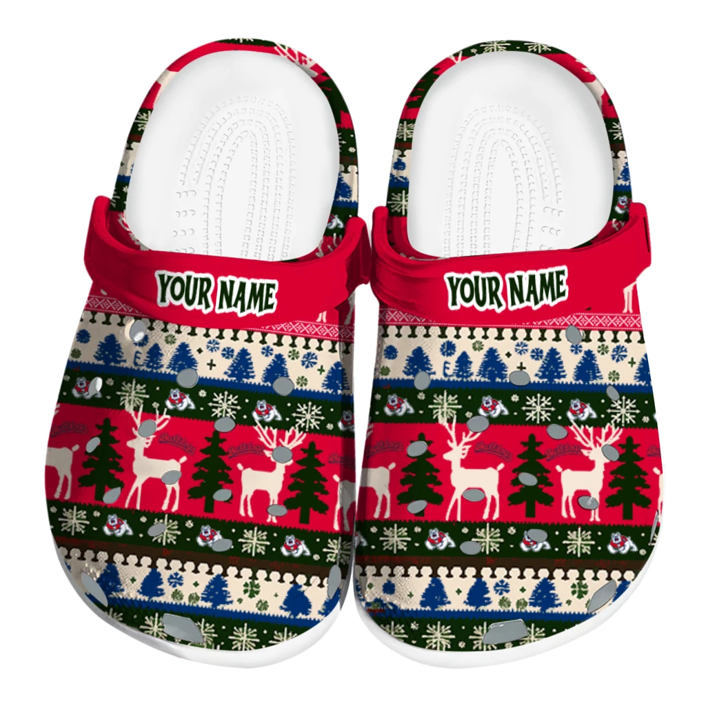 personalized fresno state bulldogs christmas motif clogs best selling personalized fresno state bulldogs christmas motif clogs best selling