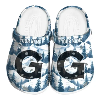 personalized georgetown hoyas snowy mountains clogs best selling