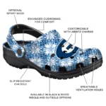 personalized georgia bulldogs snowflake mosaic clogs best selling