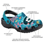 personalized georgia bulldogs tropical fish ocean clogs best selling