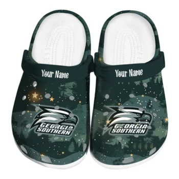 personalized georgia southern eagles deer nightscape clogs best selling