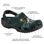 personalized georgia southern eagles deer nightscape clogs best selling